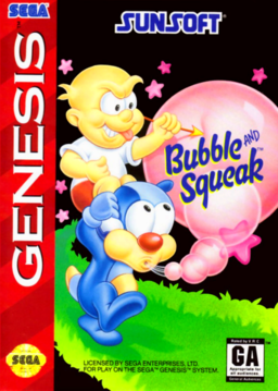 Bubble and Squeak box art for Sega Genesis